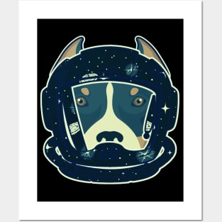 Astronaut Pitbull Posters and Art